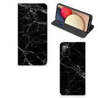 Samsung Galaxy M02s | A02s | Standcase | Marmer Zwart - Origineel Cadeau Vader