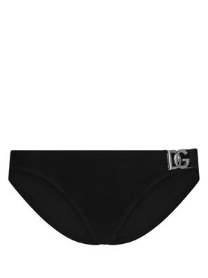Dolce & Gabbana slip de bain à plaque logo - Noir