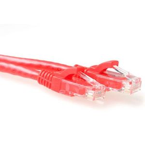 ACT Rode 2 meter U/UTP CAT6 patchkabel snagless met RJ45 connectoren