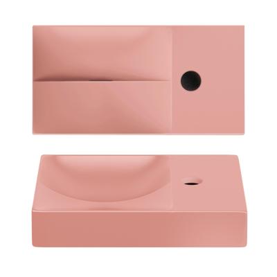 Clou Vale fontein 38 cm met kraangat rechts mat roze keramiek CL/03.40161.01.R