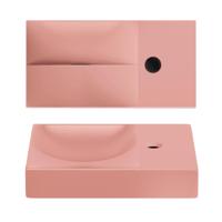 Clou Vale fontein 38 cm met kraangat rechts mat roze keramiek CL/03.40161.01.R