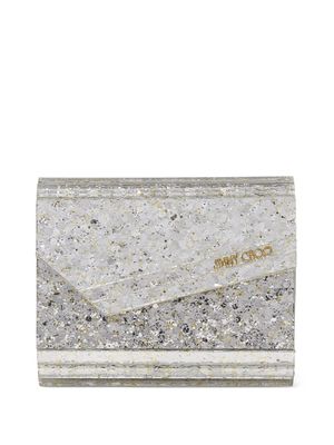 Jimmy Choo mini sac à bandoulière Candy à paillettes - Gris
