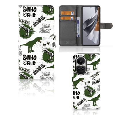 Telefoonhoesje | Met pasjeshouder | voor OPPO Reno10 | 10 Pro Dinosaurus