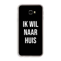 Ik wil naar huis - Zwart: Samsung Galaxy J4 Plus Transparant Hoesje Ik wil naar huis - Zwart: Samsung Galaxy J4 Plus Transparant Hoesje