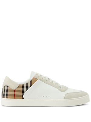 Burberry baskets à motif Vintage Check - Blanc