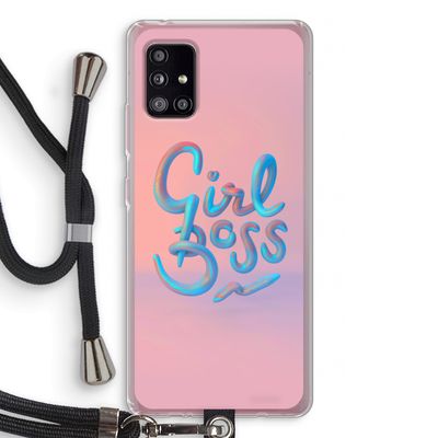Girl boss: Samsung Galaxy A51 5G Transparant Hoesje met koord