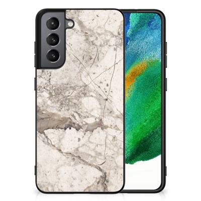 Samsung Galaxy S21FE Marmeren Print Telefoonhoesje Marmer Beige