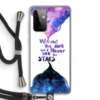 Stars quote: Samsung Galaxy A72 5G Transparant Hoesje met koord
