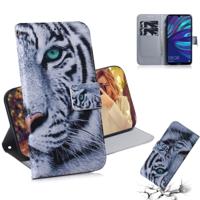 Tiger patroon gekleurde tekening horizontale Flip lederen case voor Huawei Y7 Prime (2019)/Y7 Pro (2019)/genieten van 9 met houder & card slots & por