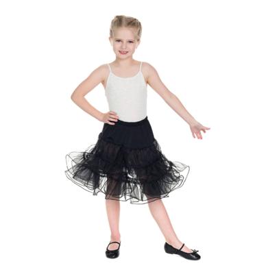 Kids Petticoat in Black-5 - 6 Jaar Kids Petticoat in Black-5 - 6 Jaar