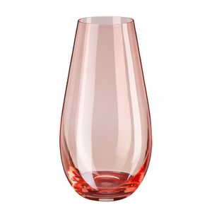 Bloemenvaas New York - transparant roze - glas - H24 cm