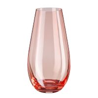 Bloemenvaas New York - transparant roze - glas - H24 cm