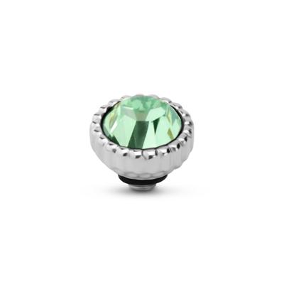 Melano Twisted Bali Petite Steentje Chrysolite | Zilver
