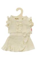 Heless Wikkelrok met top ecru (28-35cm)