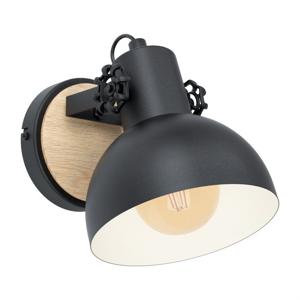 EGLO Lubenham Wandlamp - 1 lichts - E27 - Zwart, Bruin