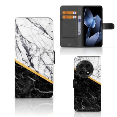 OnePlus 13 | Bookcase | Marmer Wit Zwart - Origineel Cadeau Man