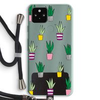 Sanseveria: Pixel 5a 5G Transparant Hoesje met koord
