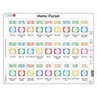 Selecta Larsen memopuzzel leren klokkijken traditionele en digitale klok , 54st.