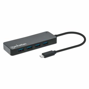 Manhattan 168410 interface hub USB Type-C 5000 Mbit/s Zwart