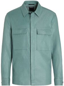 Zegna surchemise Pure Linen - Vert