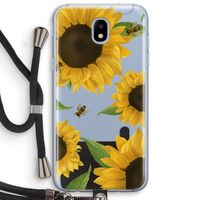 Sunflower and bees: Samsung Galaxy J5 (2017) Transparant Hoesje met koord