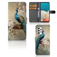 Telefoonhoesje | Met pasjeshouder | voor Samsung Galaxy A53 Vintage Pauwen Telefoonhoesje | Met pasjeshouder | voor Samsung Galaxy A53 Vintage Pauwen