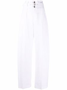 Philosophy Di Lorenzo Serafini pantalon ample à taille haute - Blanc