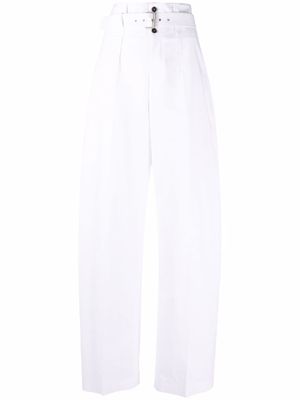 Philosophy Di Lorenzo Serafini pantalon ample à taille haute - Blanc