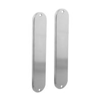 Langschild ovaal 220x41mm geheel blind RVS