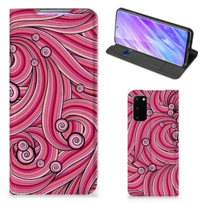Samsung Galaxy S20 | Bookcase | Swirl Pink
