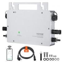 VEVOR Micro-omvormer op zonne-energie, 800 W IP67 waterdichte micro-omvormer op zonne-energie,aluminium omvormer op zonne-energie, DC 18-50 V, werkspanning met APP WiFi Ante