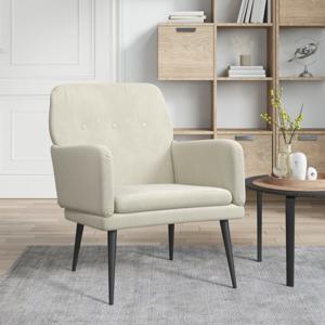 Fauteuil 62x79x79 cm fluweel crmekleurig