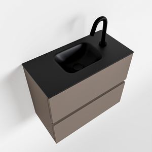 Toiletmeubel Mondiaz Ada | 60 cm | Meubelkleur Smoke | Lex wastafel Urban Midden | 1 kraangat