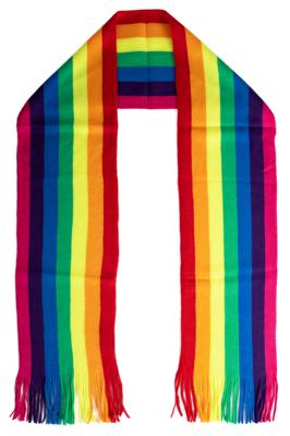 Regenboog shawl das