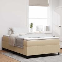 Boxspring bed Grijs groen 120 x 190 cm Katoenen stof