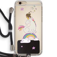 Regenboog eenhoorn: iPhone 6 PLUS / 6S PLUS Transparant Hoesje met koord