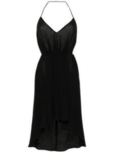Caravana robe asymétrique à dos-nu - Noir