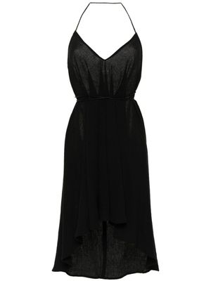 Caravana robe asymétrique à dos-nu - Noir