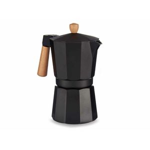 Aluminium moka/koffiezetter zwart 450 ml