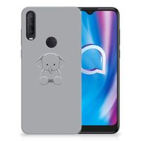 Alcatel 1S (2020) Telefoonhoesje met Naam Grijs Baby Olifant