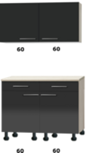 Buffetkast 120cm met stelpoten RAI-775