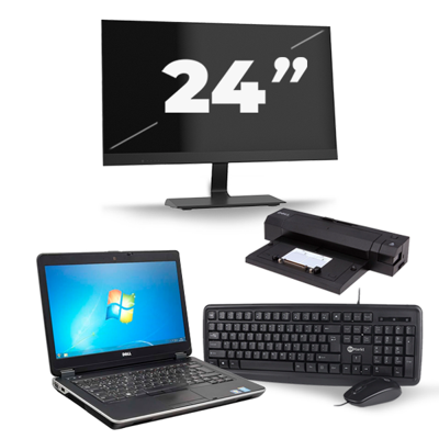 Dell Latitude E6440 - Intel Core i7-4e Generatie - 14 inch - 8GB RAM - 256GB SSD - Windows 11 + 1x 24 inch Monitor