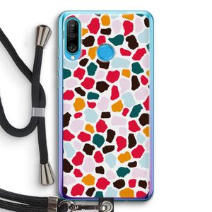 Colored Giraffe: Huawei P30 Lite Transparant Hoesje met koord