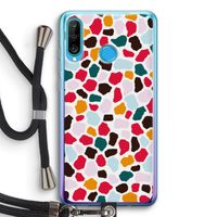 Colored Giraffe: Huawei P30 Lite Transparant Hoesje met koord