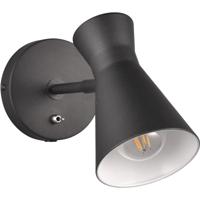 LED Wandlamp - Wandverlichting - Trion Zen - E27 Fitting - 1-lichts - Rond - Mat Zwart - Metaal