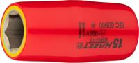 HAZET Dopsleutel · geïsoleerd 900KV-15 · 1/2 inch (12,5 mm) vierkant hol · Buiten-zeskant-tractieprofiel · SW 15 mm