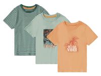 lupilu 3 jongens t-shirts  (110/116, Perzik/mint/groen) - thumbnail