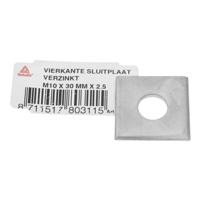 Vierkante sluitplaat m10 30mm - Deltafix