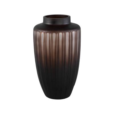 Linesa Brown gegraveerd glazen vaas L
