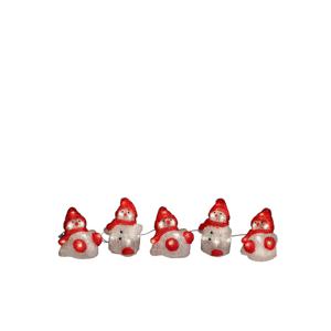 Konstsmide 6253-103 Acryl figuur Energielabel: G (A - G) Sneeuwpoppen Set van 5 stuks Warmwit LED Warm-wit